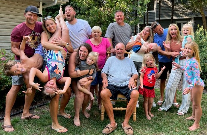 Goofy family having fun photo